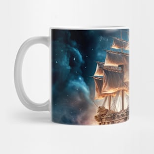 Pirates Ship Otherworldly Dimension Fantastic Cosmic Surrealist Mug